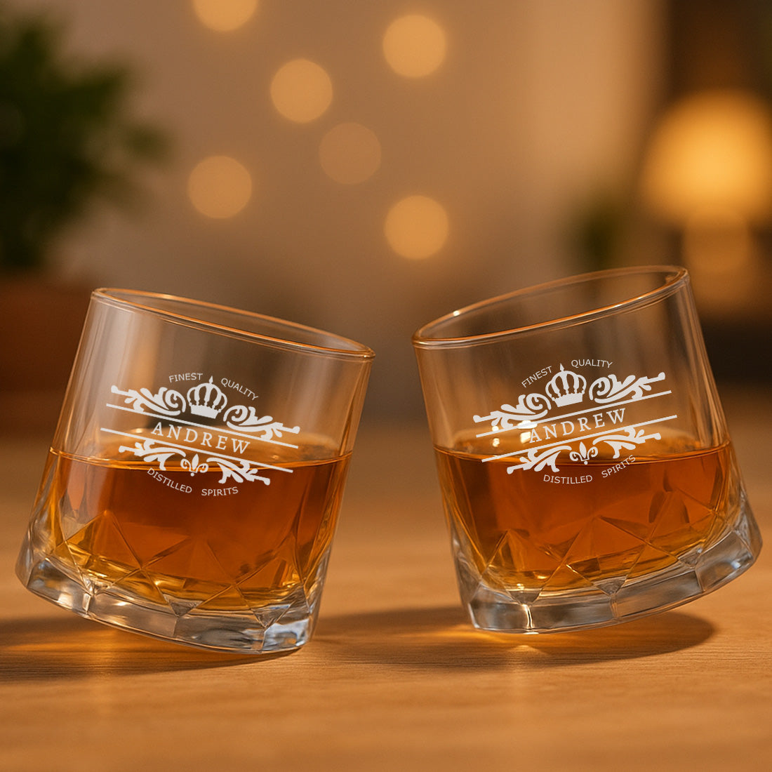 Custom Scotch Whiskey Glasses – Premium Engraved Diamond-Cut Whisky Glass, Gift for Men, Birthdays & Barware Lovers