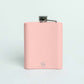 Custom Pink Girly Hip Flask - Engraved Name On Stainless Steel 8oz Whiskey Flask