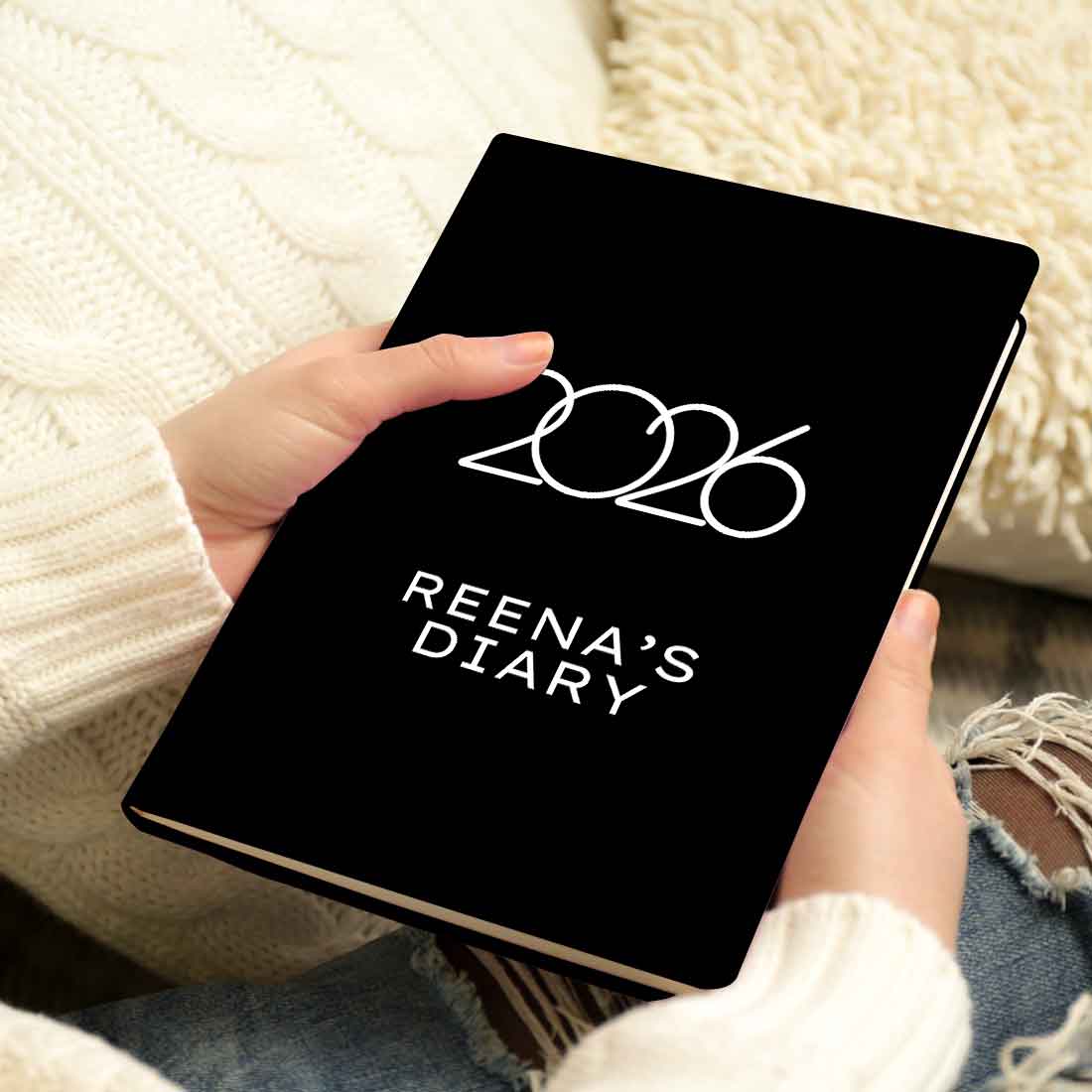 Customized Diary with Name A5 Size with Premium Hard Cover, Calendar & Planner