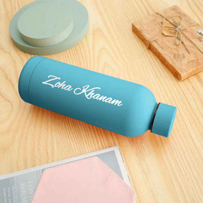 Stainless Steel Water Bottle with Names 500ml Double Insulated Bottles for Office Home Travel- BPA Free, Leakproof