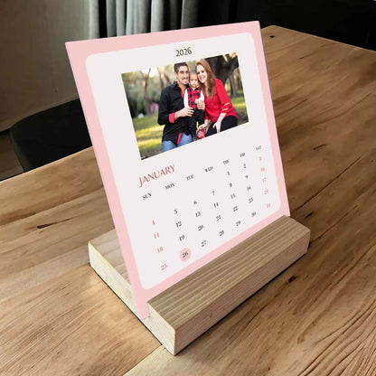 Nutcase Photo Calendar with Wooden Stand-Your Pics on Your Calendar
