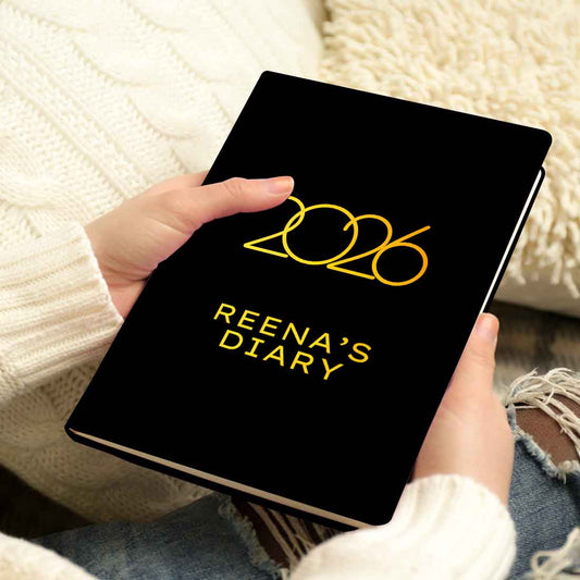 Customized Diary with Name A5 Size with Premium Hard Cover, Calendar & Planner