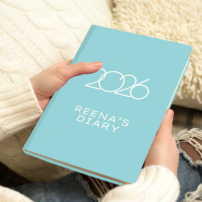 Customized Diary with Name A5 Size with Premium Hard Cover, Calendar & Planner