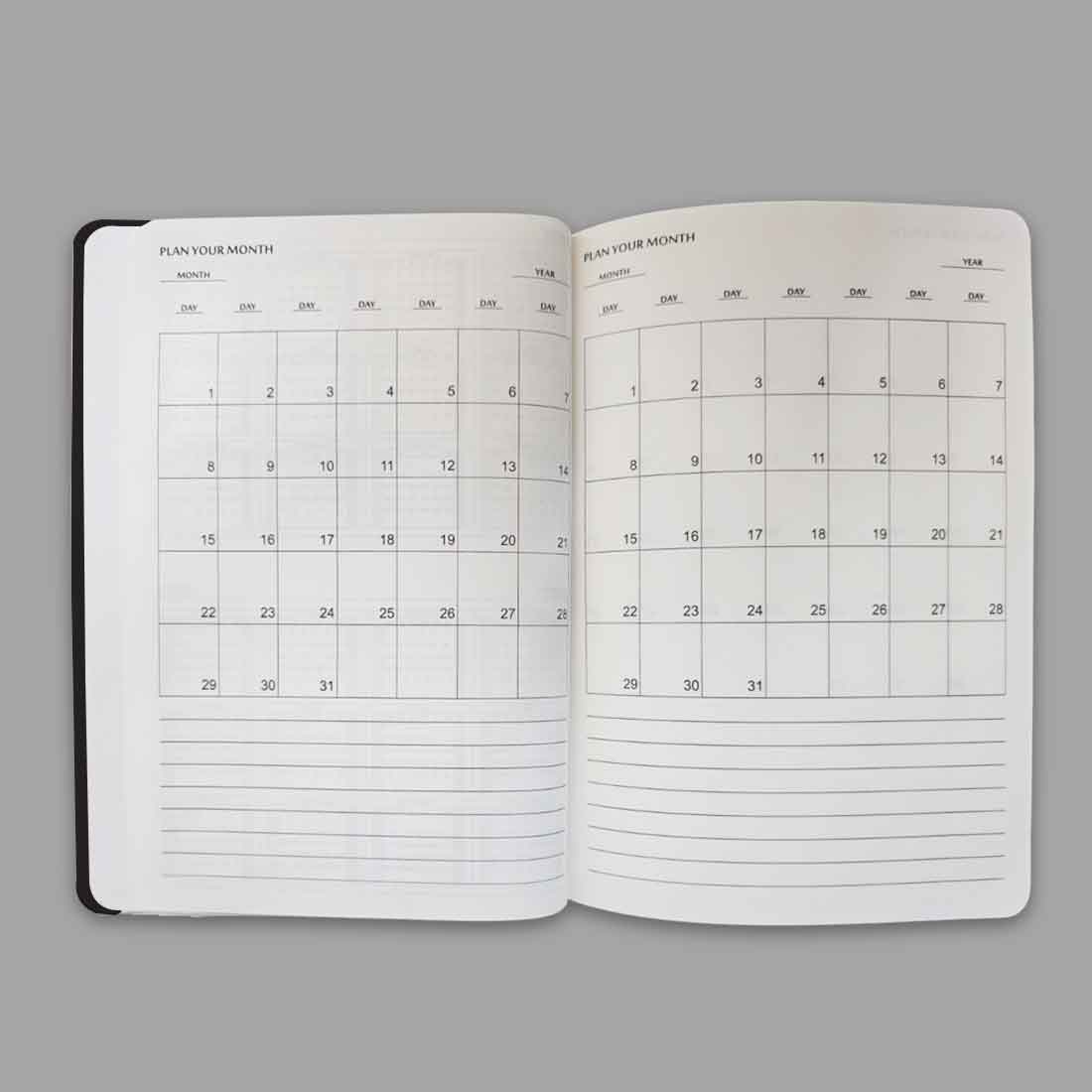 Customized Diary with Name A5 Size with Premium Hard Cover, Calendar & Planner