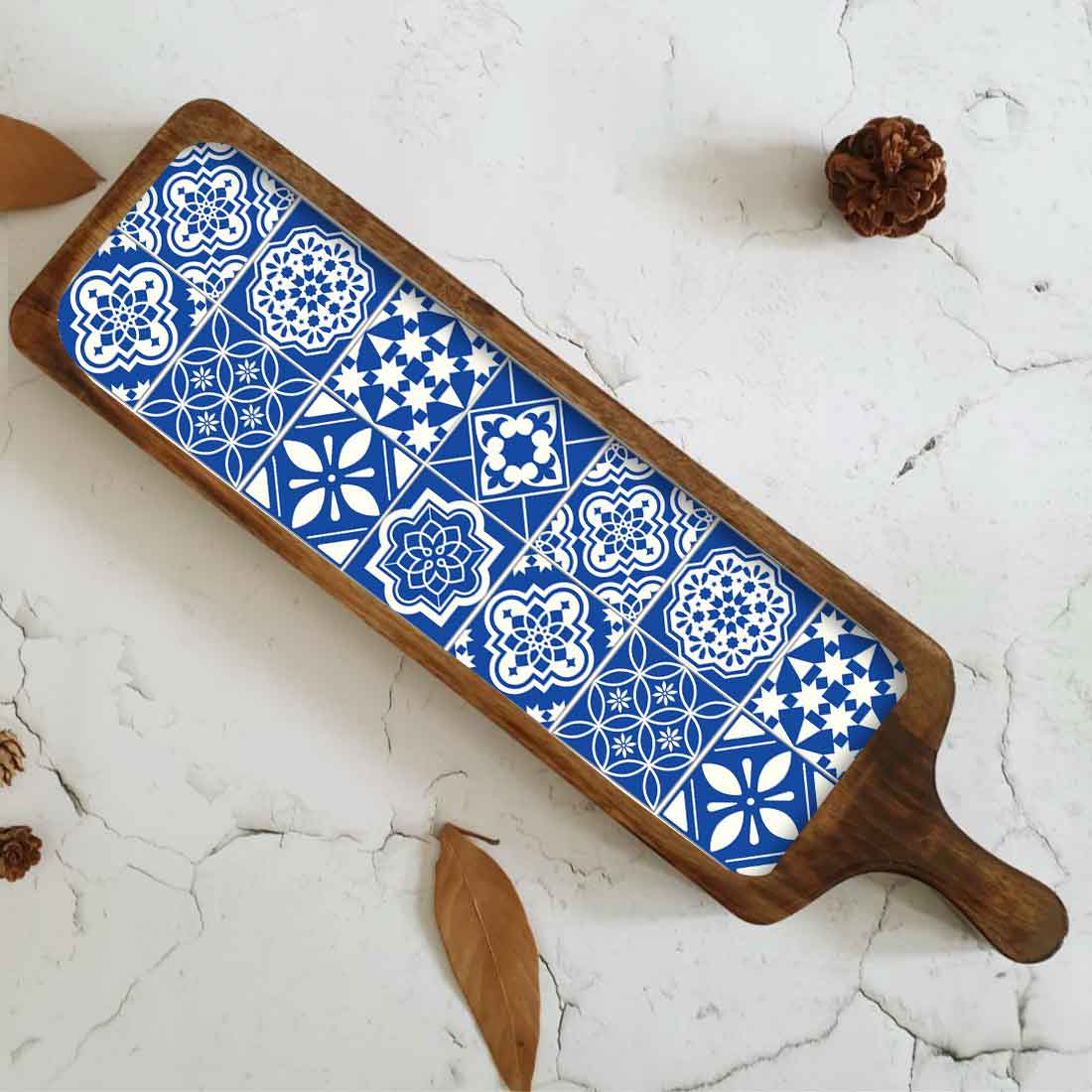 Wooden Serving Platter Tray Snacks - Elegance