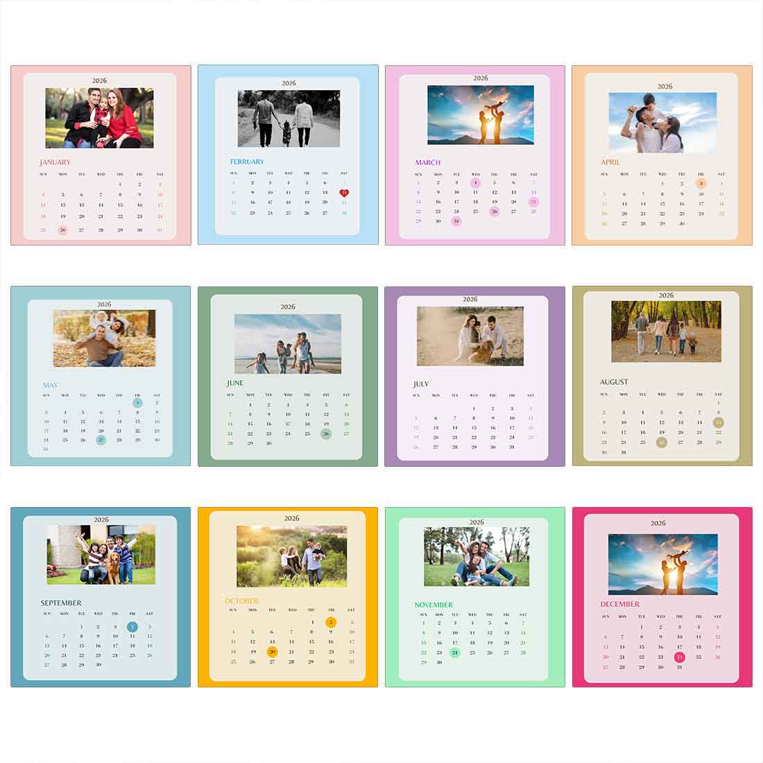 Nutcase Photo Calendar with Wooden Stand-Your Pics on Your Calendar