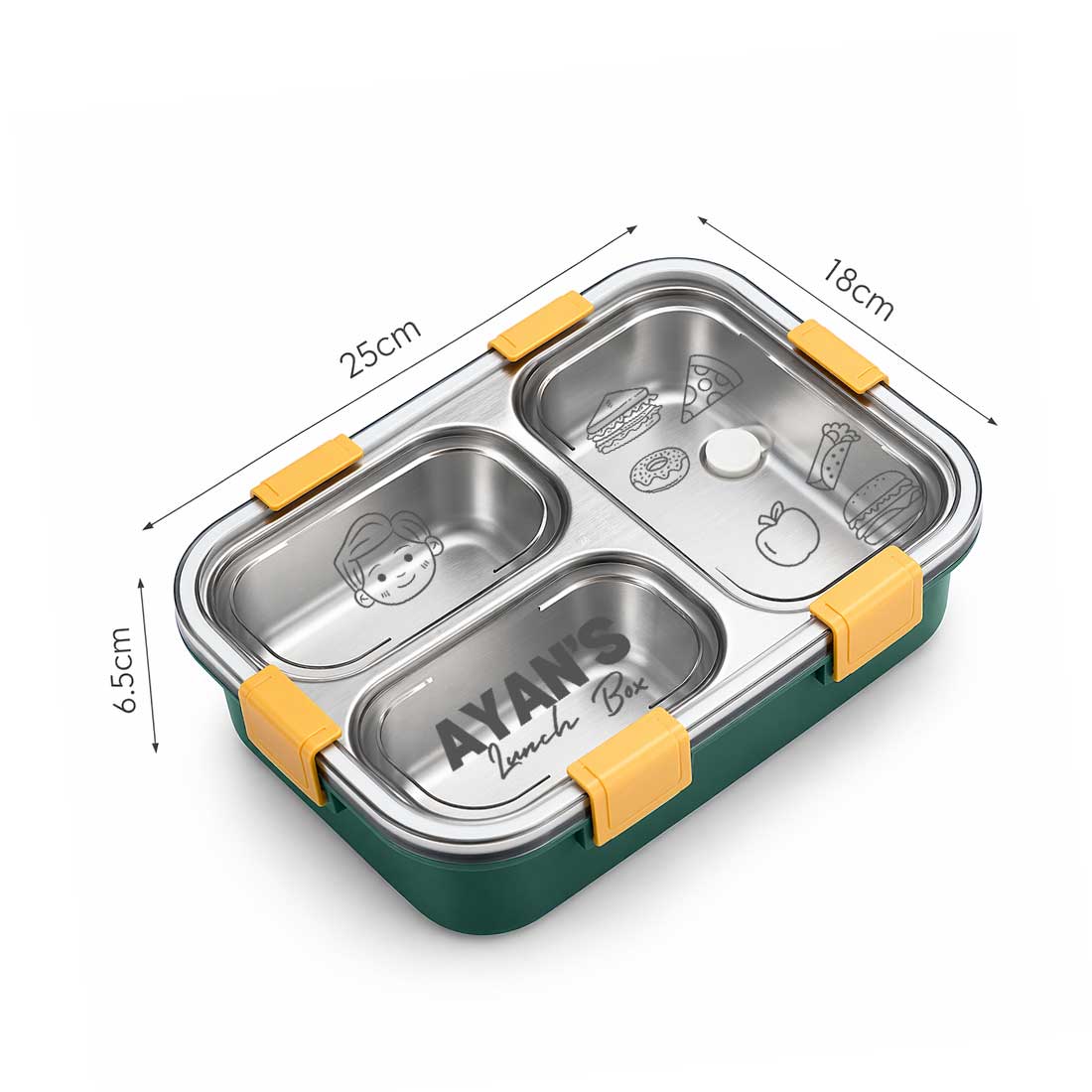 Personalized Tiffin Box Stainless Steel Children’s Lunch Box