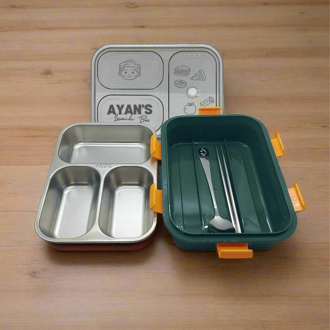 Personalized Tiffin Box Stainless Steel Children’s Lunch Box