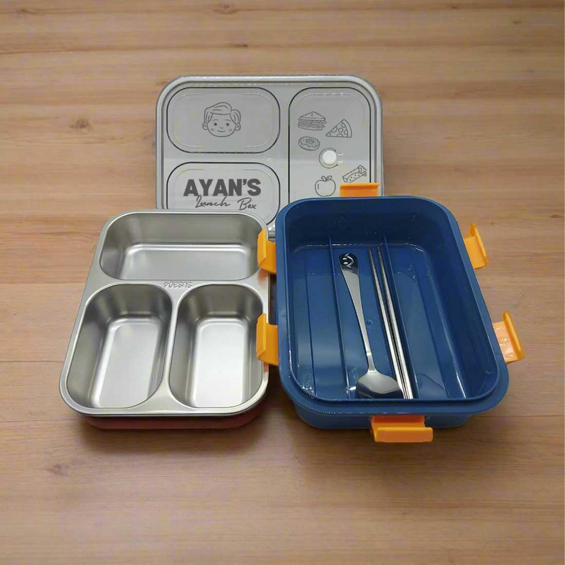 Personalized Tiffin Box Stainless Steel Children’s Lunch Box