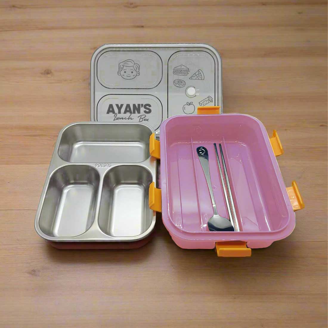 Personalized Tiffin Box Stainless Steel Children’s Lunch Box