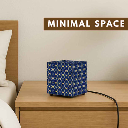 Nutcase Designer Table Lamp for Bedroom – Compact Cube LED Light for Home - Geometric