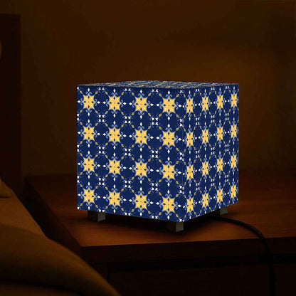 Nutcase Designer Table Lamp for Bedroom – Compact Cube LED Light for Home - Geometric