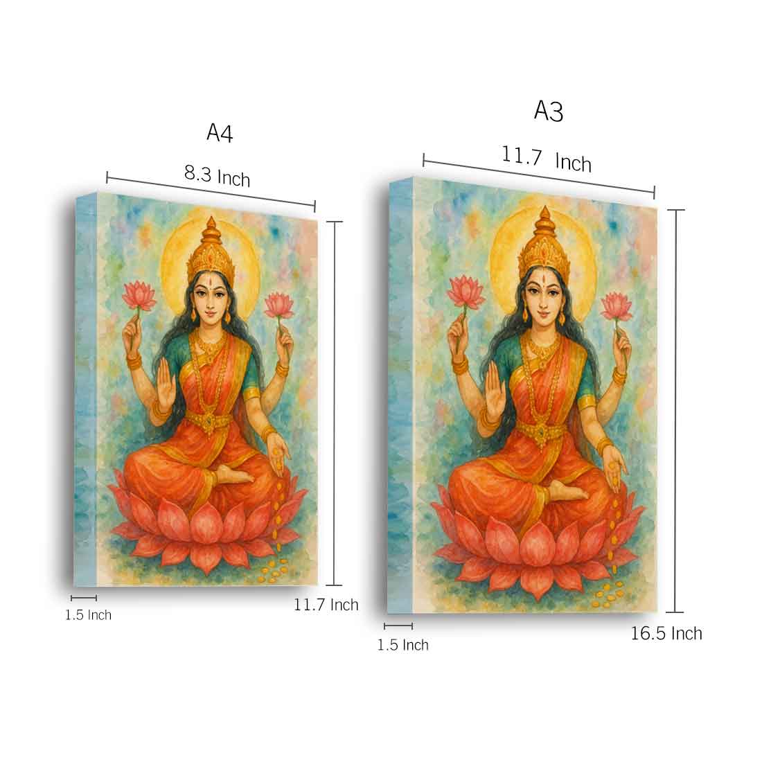 Goddess Laxmi LED Wall Fame - Laxmi Devi Light Photo Frame