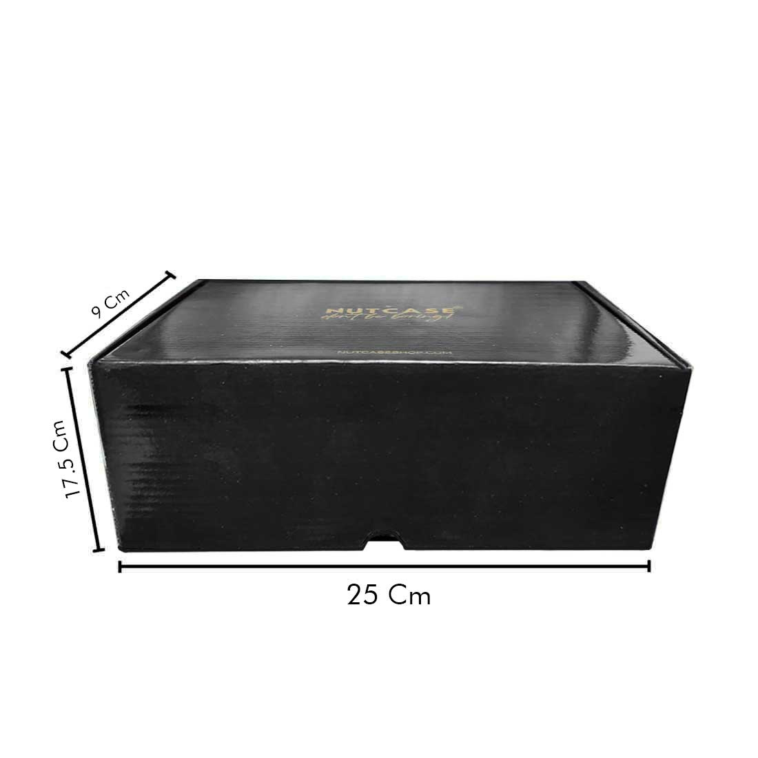 Custom Glass Set with Initials Black Gift Box