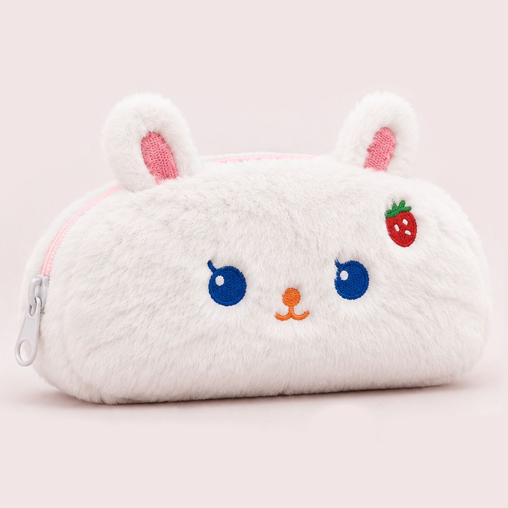 Customised Pencil Pouch with 3D Ears | Birthday Gift for Kids | Plush Faux Fur Pencil Box