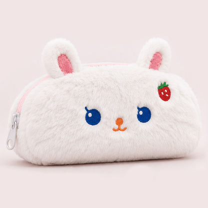 Customised Pencil Pouch with 3D Ears | Birthday Gift for Kids | Plush Faux Fur Pencil Box