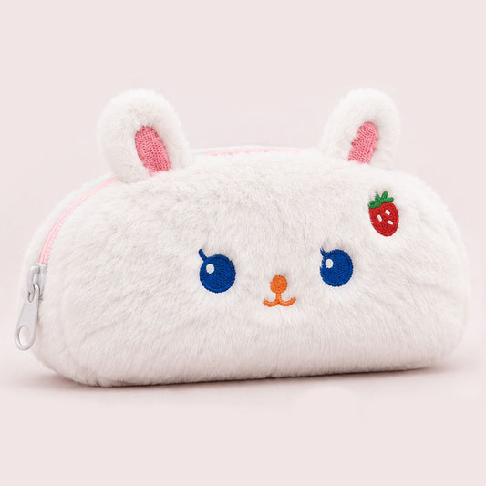 Customised Pencil Pouch with 3D Ears | Birthday Gift for Kids | Plush Faux Fur Pencil Box