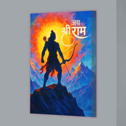 Divine Shree Ram Photo Frame with LED Light – Acrylic Wall Art for Home & Office