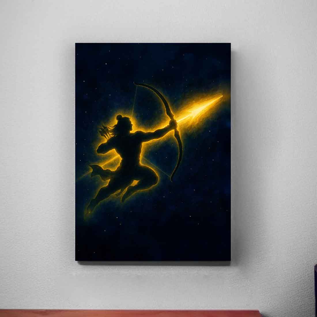 LED Lord Ram Photo Frame for Home Temple & Wall Décor