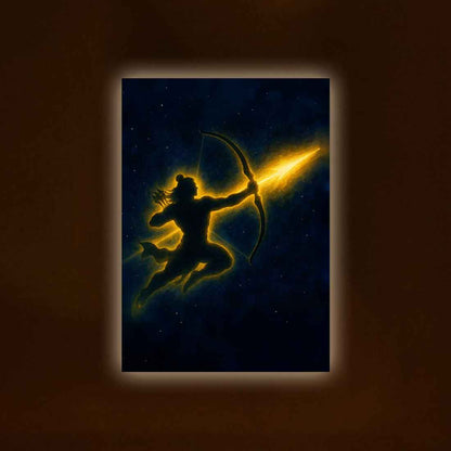 LED Lord Ram Photo Frame for Home Temple & Wall Décor