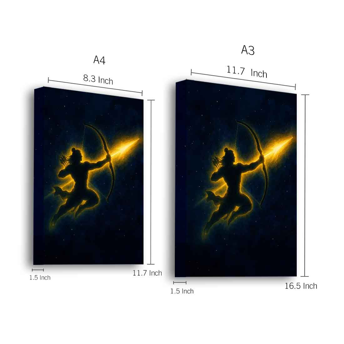 LED Lord Ram Photo Frame for Home Temple & Wall Décor