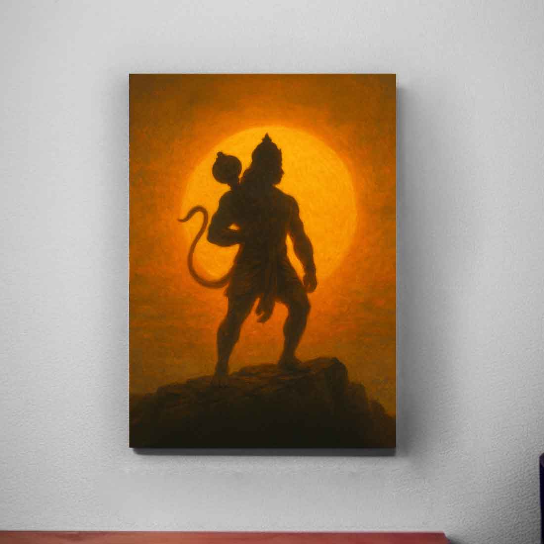 Divine Hanuman Ji Photo Frame LED Wall Décor for Living Room, Office & Mandir