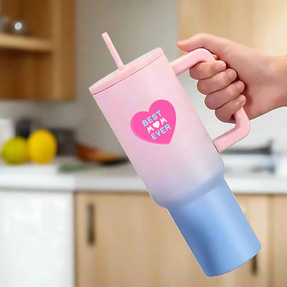Mother’s Day Tumbler – 1200ml Leakproof Flask With Straw With Printed Design