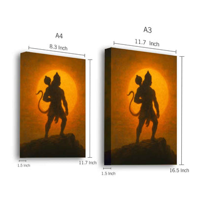Divine Hanuman Ji Photo Frame LED Wall Décor for Living Room, Office & Mandir
