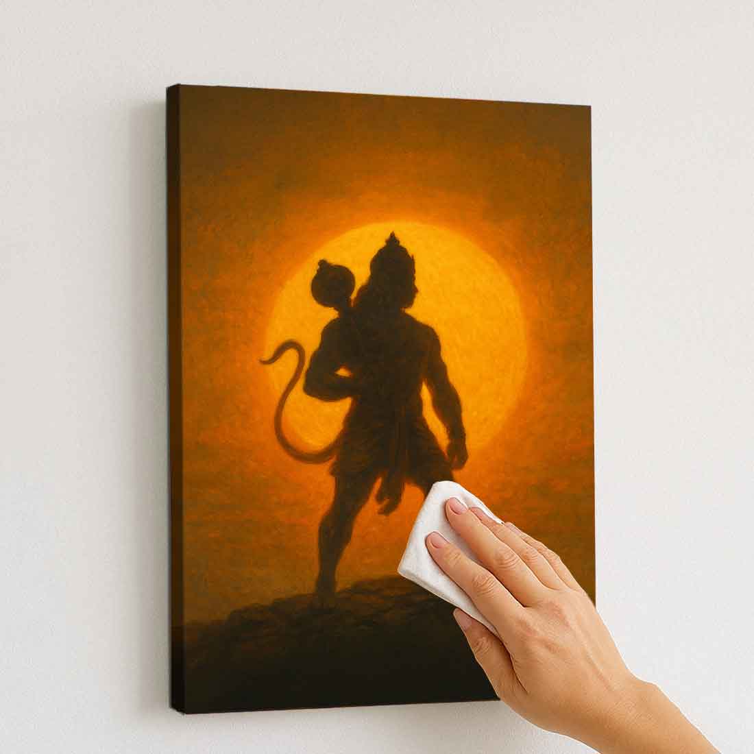 Divine Hanuman Ji Photo Frame LED Wall Décor for Living Room, Office & Mandir