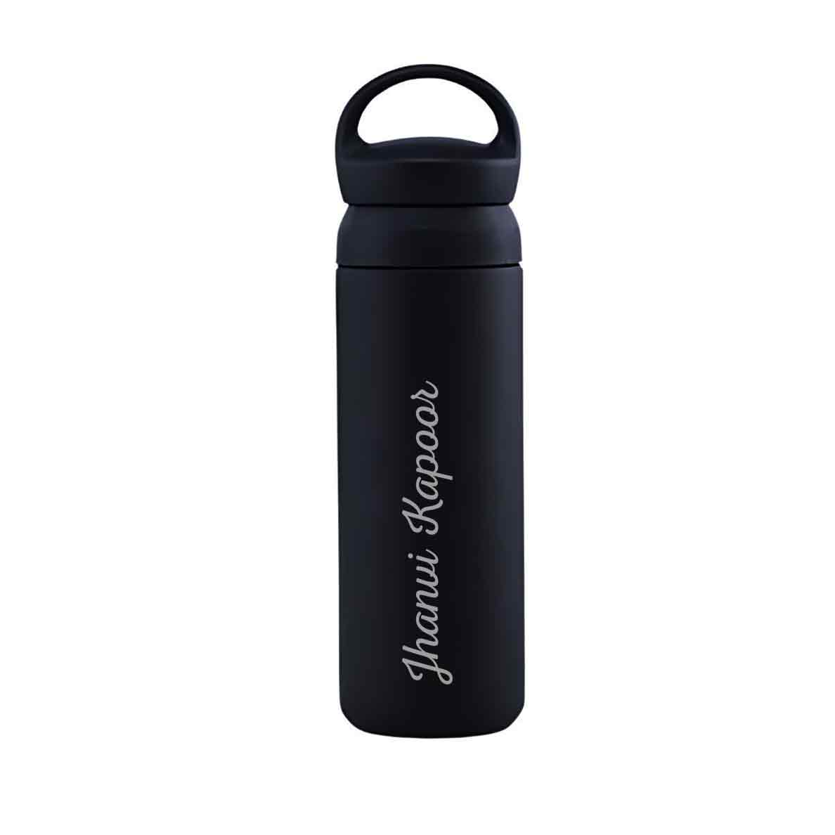 Customized Thermos Vacuum Bottle - Stainless Steel Black Water Bottle 500ml