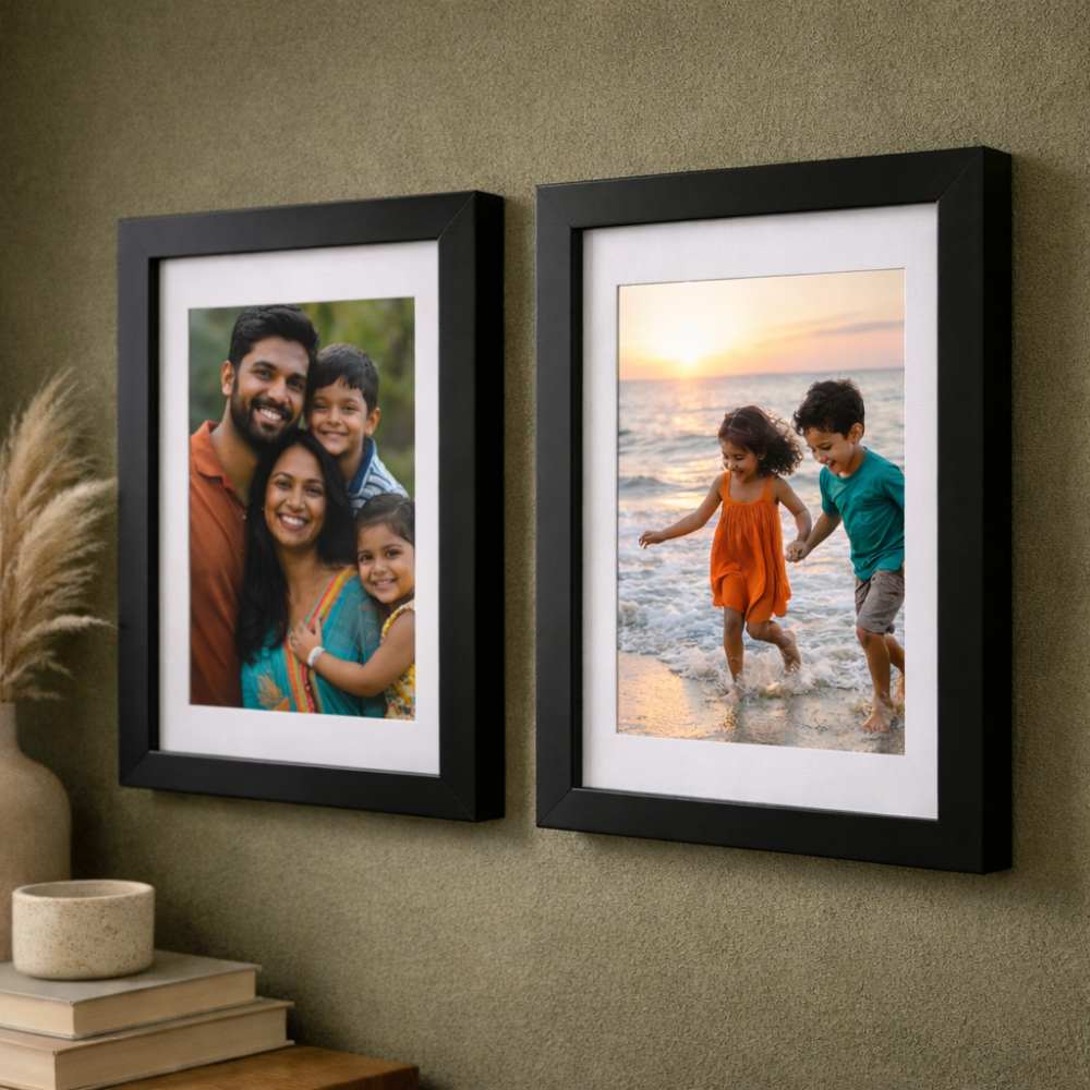Personalized Thick Photo Frames for Wall - Acrylic Black & White Photo Frames