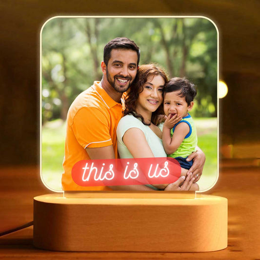 Light Photo Lamp with Your Family Picture Turned into Art