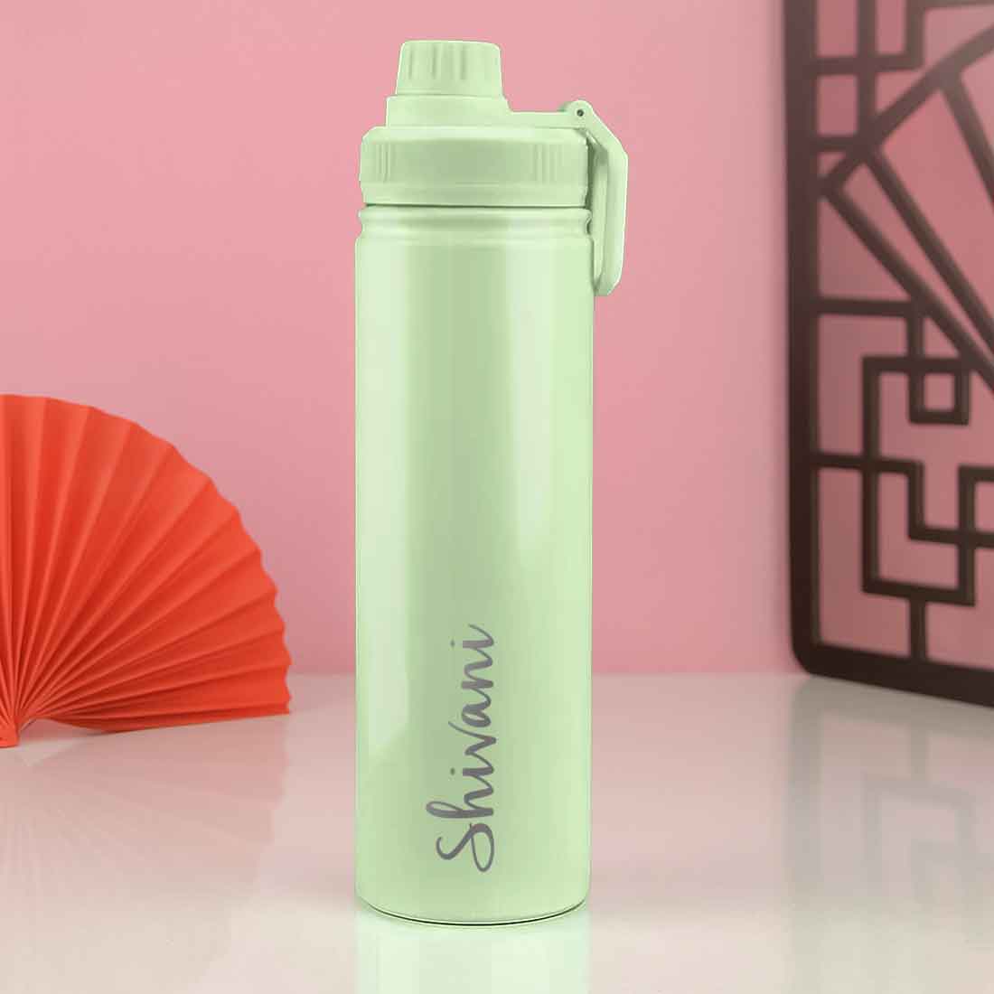 Nutcase Customized Water Bottle with Name 800ml Double Insulated Stainless Steel Bottles - Keeps Water Hot/Cold for Hours
