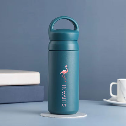 Custom Design Water Bottles-Stainless Steel Thermos Bottle 500ml - Flamingo