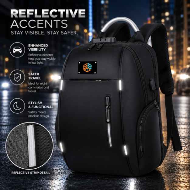 Custom Backpack with Lock with Combination Lock Compartment | Personalised Travel Backpack with USB Charging Port & Anti-Theft Design (Copy)