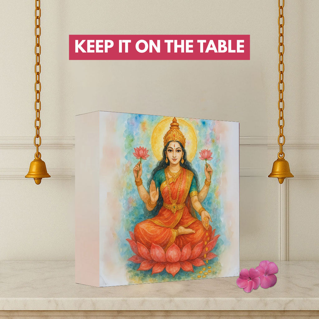 Laxmi Light Lamp for Home Temple – Divine Table Lamp & Wall Décor Lighting
