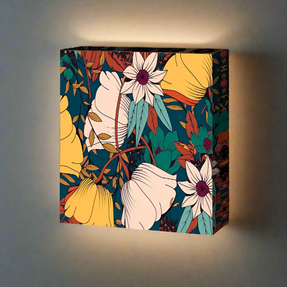 Designer LED Lamp – Floral Wall & Table Light | Soft Glow Night Lamp for Bedroom, Temple & Home Décor