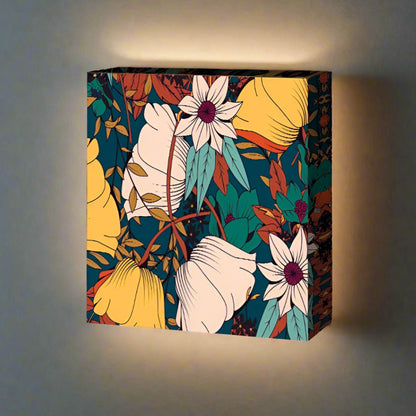 Designer LED Lamp – Floral Wall & Table Light | Soft Glow Night Lamp for Bedroom, Temple & Home Décor