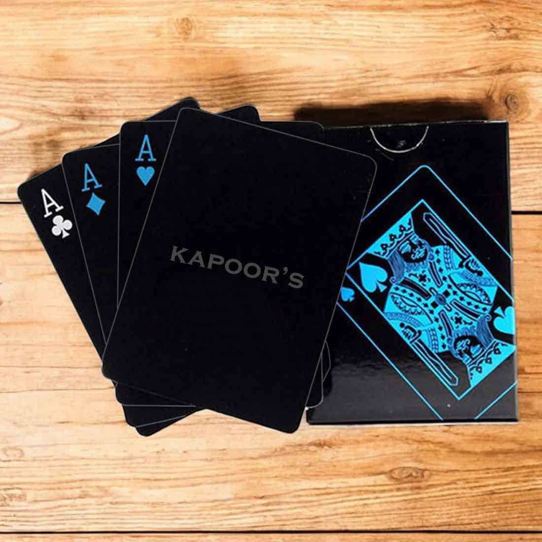 Customized Black Playing Cards Decks - Non-Tearable Waterproof Premium Poker Playing Card