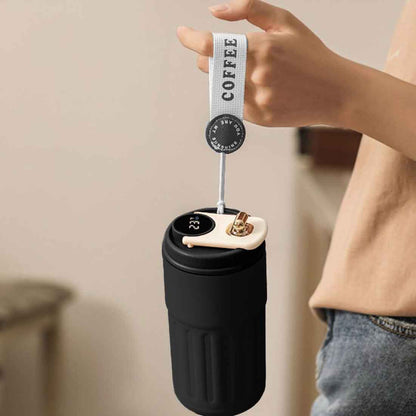 Personalized Rakhi Gift for Brother – Insulated Coffee Mug & Leather Bracelet