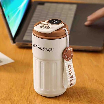 Personalized Insulated Coffee Tumbler with Temperature Display-Made with 304 Stainless Steel-500ml