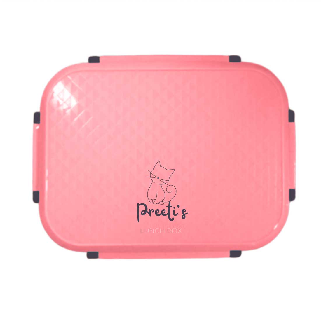 Custom Stainless Steel Lunch Box - Pink Tiffin Box with Name