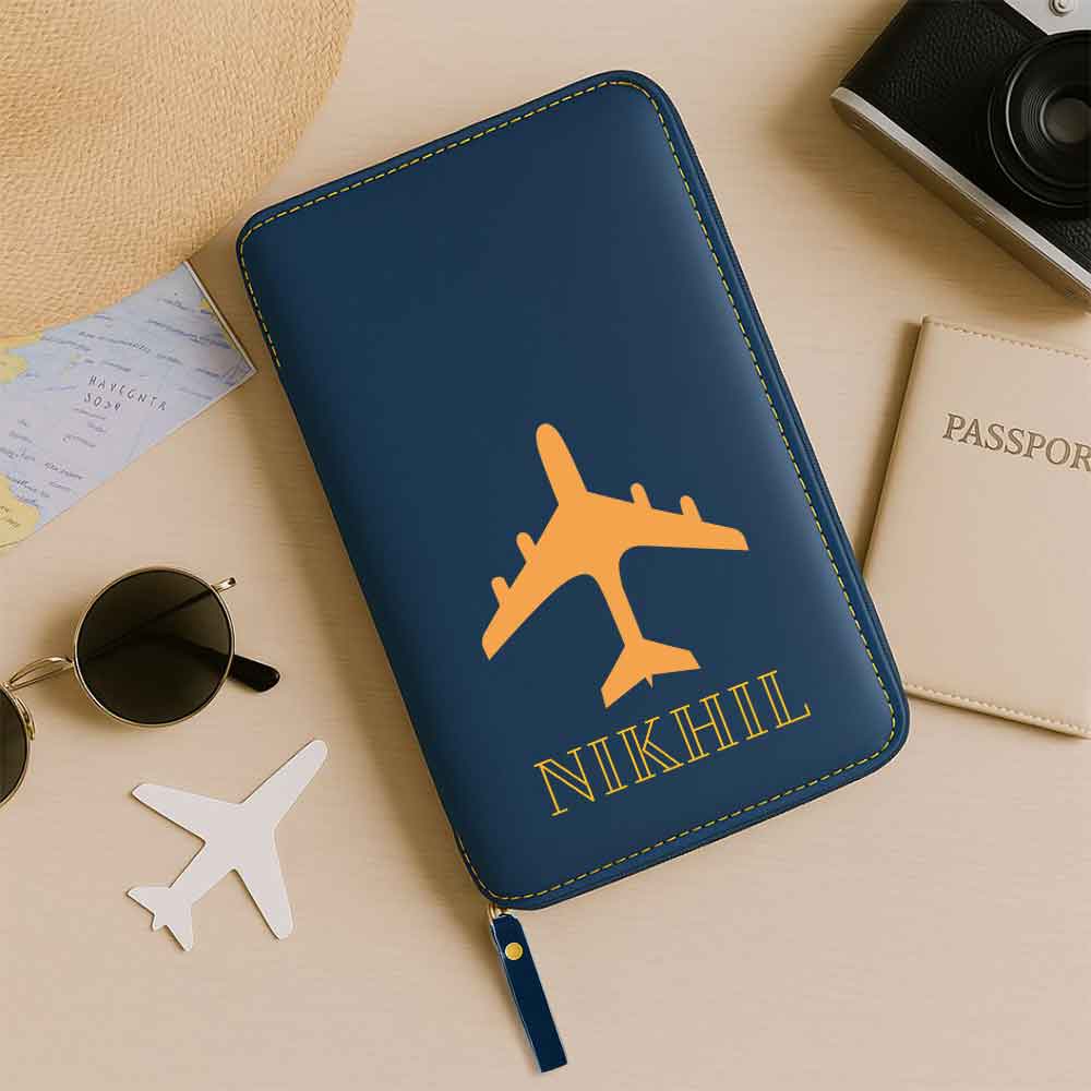 Custom Passport Wallet Travel Organizer with Luggage Tag