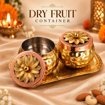 Engraved Wine Goblets with Dry Fruit Containers – Custom Diwali Gift Set