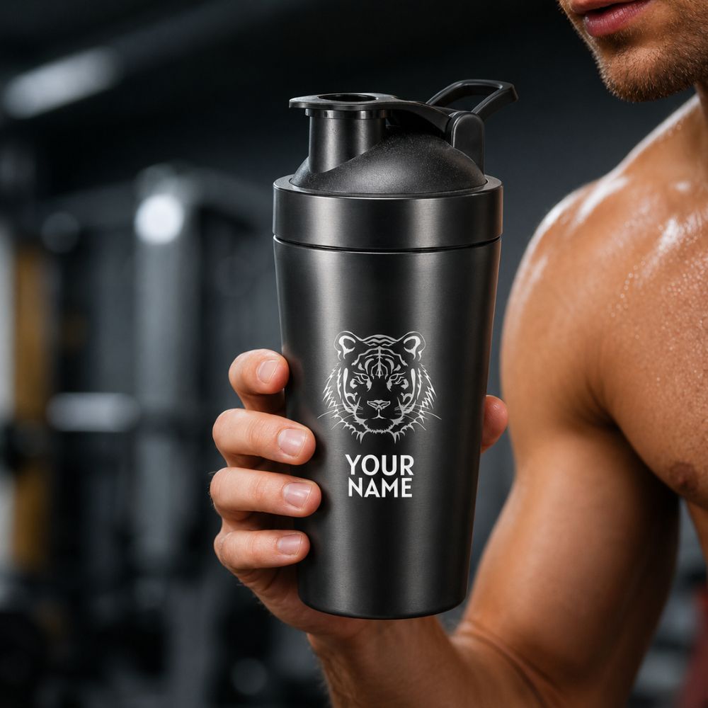 Personalized Protein Shaker for Gym Workout Custom Shake Mixer with Whisk Ball