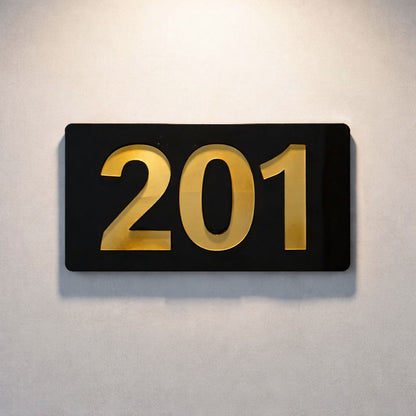 Professional Hotel & Villa Room Number Signs | Durable 3D Acrylic Room Number Board