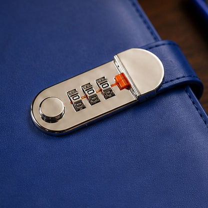 Nutcase Lock Personal Diary with Logo and Name-Combination Lock Faux Leather Diary