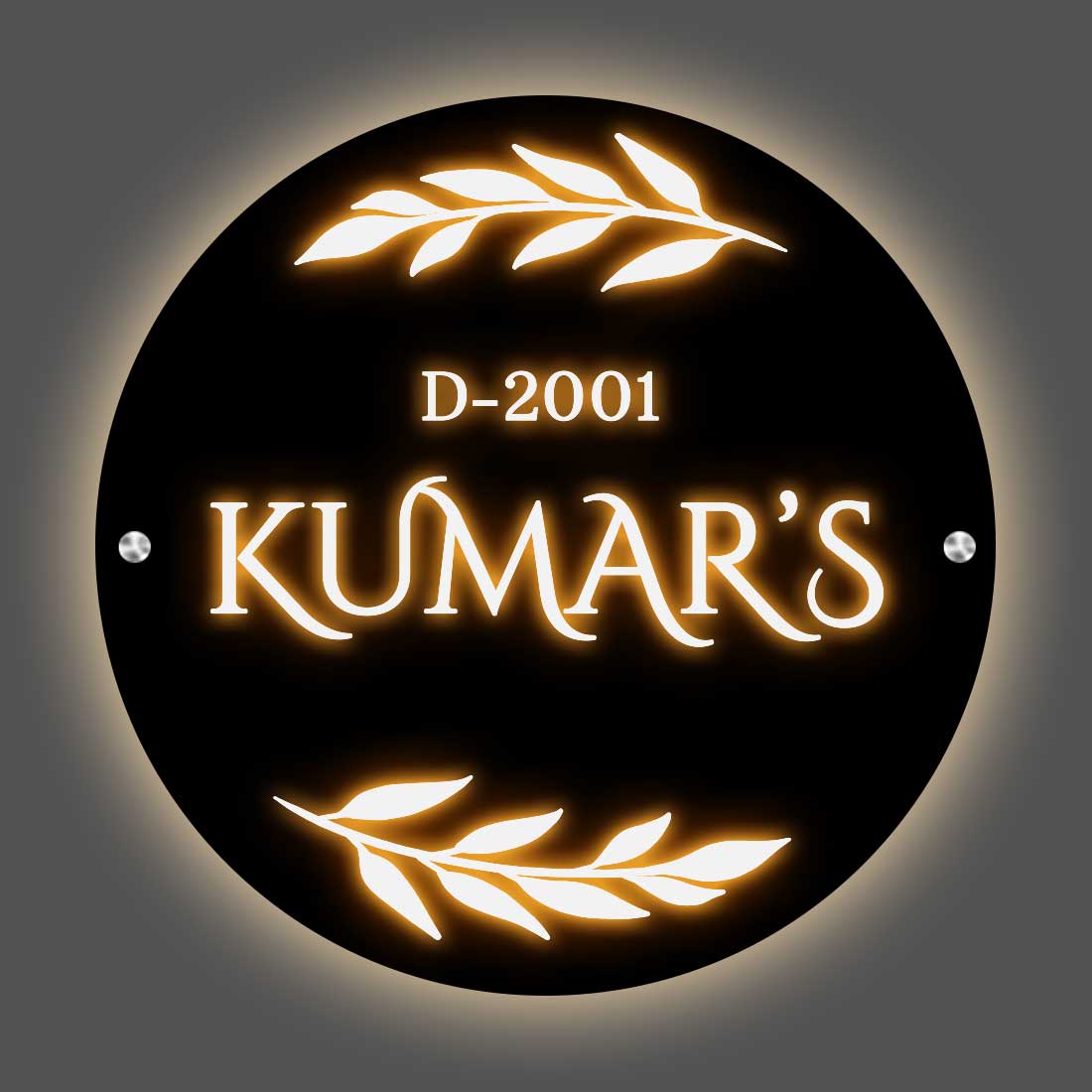 Led Light Name Board for Home Circle Name Plate – Nutcase