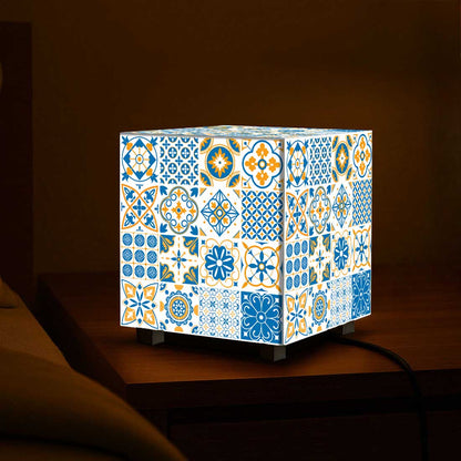 Nutcase Designer Cube Lamp for Home Decor – Moroccan Tile Pattern