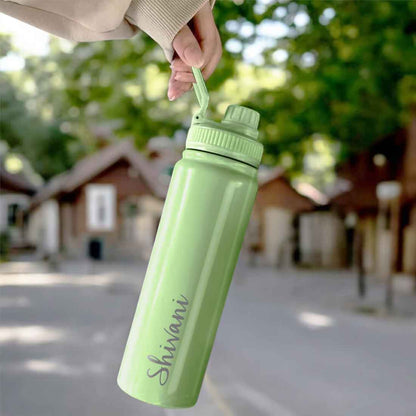 Nutcase Customized Water Bottle with Name 800ml Double Insulated Stainless Steel Bottles - Keeps Water Hot/Cold for Hours